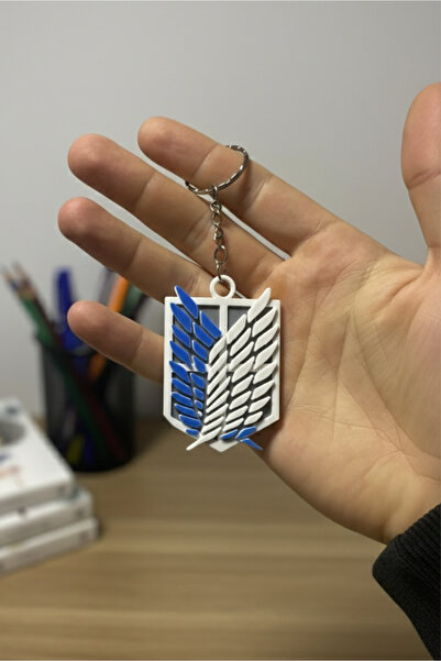 Anka Atolye Attack on Titan Keşif Birliği Simgesi Anahtarlık / Çanta Süsü - S...