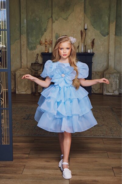 KİDY LOVE ÇİÇEKLİ TAÇLI ABİYE ELBİSE