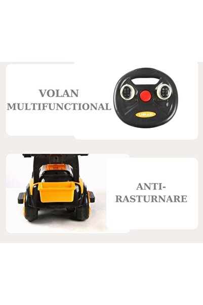 dalip Electric Excavator Ride-On, Electric Arm with Control Lever, Music & Lights, 2-7 yrs, 72x34x4