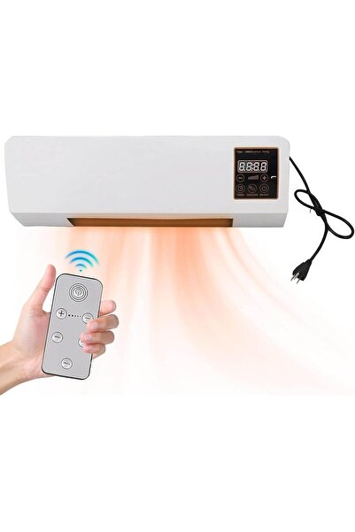 Generic مكيف هواء مثبت على الحائط 2 في 1، مروحة وسخان مع جهاز تحكم عن بعد - م...