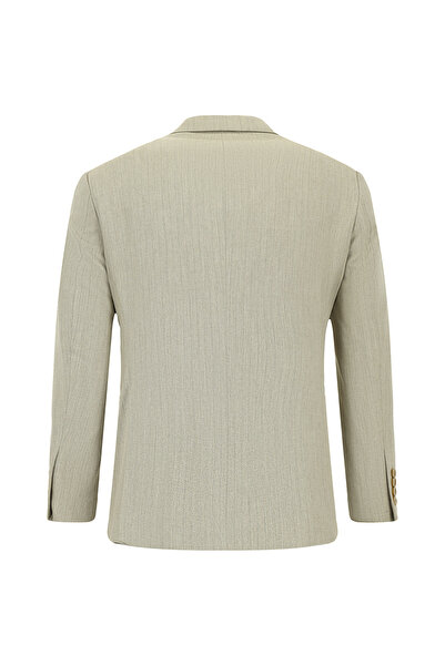 Kiğılı Slim Fit Dar Kesim Çizgili Kruvaze Takım Elbise