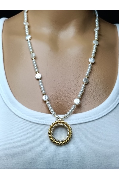 elisitakistory çeyrekaltın takmak için incili kolye 55 cm