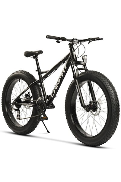 CARPAT BIKES Bicicletă MTB 26" Fat Bike Carpat Bigone 2.6, cadru din aluminiu, Shimano Altus, 16 viteze, negru/alb
