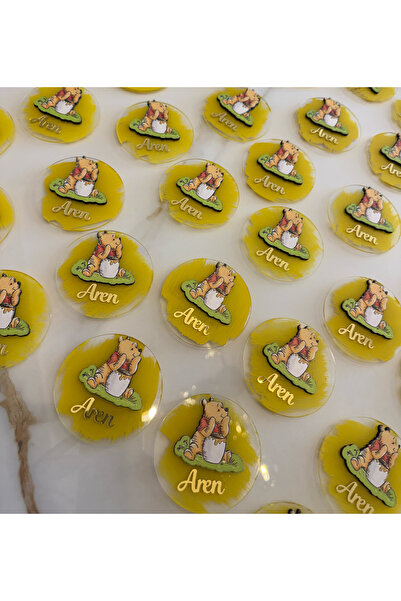 The Candle Atelier Winnie the Pooh Figürlü Pleksi Magnet Hediyelik 10 Adet