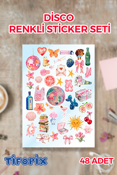 tifopix Disco Sticker Set- 48 li set