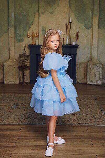 KİDY LOVE ÇİÇEKLİ TAÇLI ABİYE ELBİSE