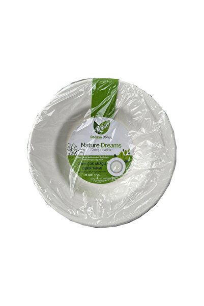 Roll-Up Nature Ekolojik Karton Kağıt Parti Çok Amaçlı Çukur Derin Tabak - 23 ...