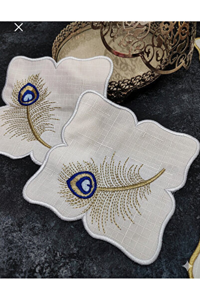 VeraLüx Home 6 Pieces Linen Presentation Napkins Cocktail Napkins Stain-Resis...