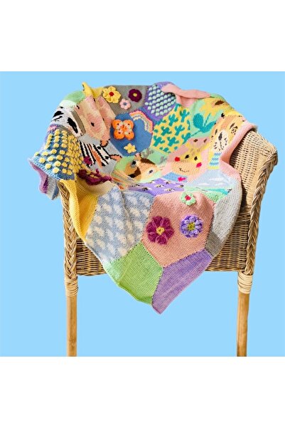 Flux Design Factory El Örgüsü %100 Organik Koton Bebek Battaniyesi