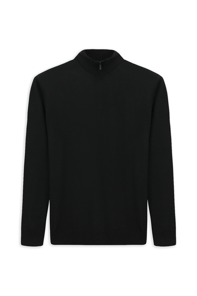 Kiğılı Regular Fit Bato Collar Zippered Knit Sweater
