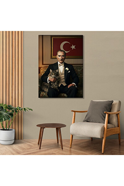 huhuli لوحة قماشية مطبوعة لموستاف كمال أتاتورك Huhu836K