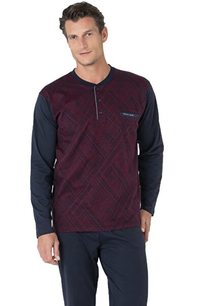 Pierre Cardin 100% Cotton Jacquard Boxed Men's Pajama Set