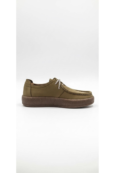 Ustalar Ayakkabı Çanta حذاء نسائي من الجلد الطبيعي باللون الأخضر من Nubuck 68...