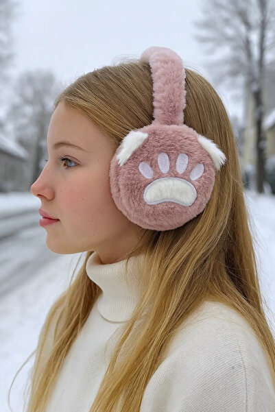 MODA Plush Headphones with Paw Print Design