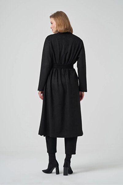 Nuss 6001 Shawl Collar Stone Embroidered Cap - Black