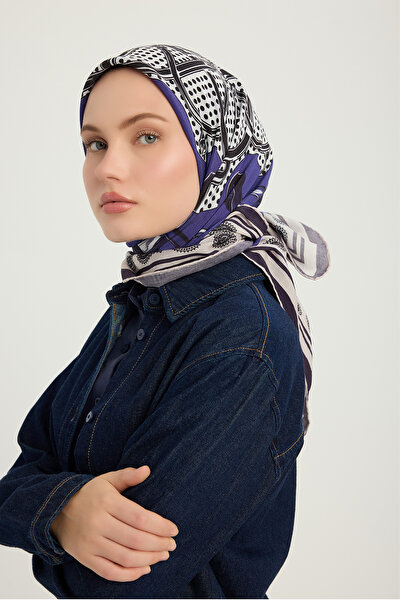 ipekistanbul Eșarfă cu model Vierra - Stema Cavalerilor - Violet