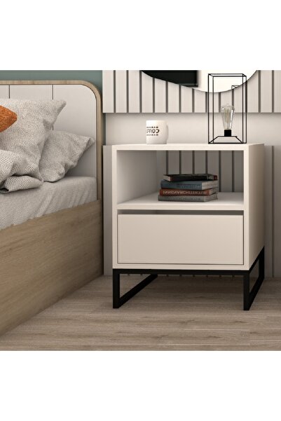 HOMS Lida bedside table for bedroom, 61 cm