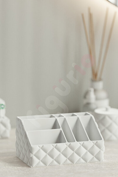 figurio Quilta Koleksiyonu / Kapitone Dokulu Organizer / Makyaj, Cilt Bakım v...