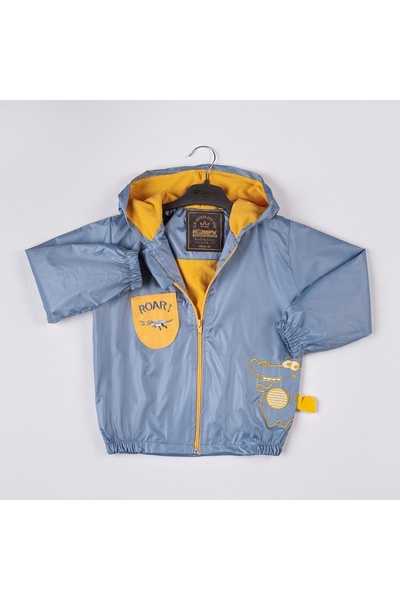 RCR Kapüşonlu Dino Erkek Çocuk Bebemavi Yağmurluk