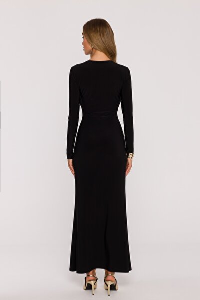 Made of Emotion M891 Elegant maxi dress with sash