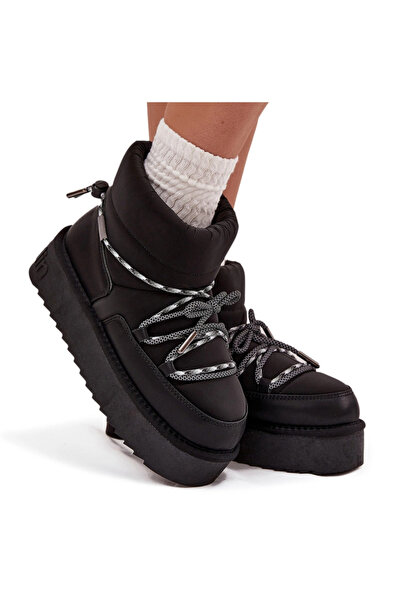 D.Franklin Ghete de zapadă pe platformă DFSH371015 Negru 37