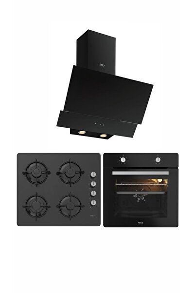 Silverline Esty Siyah Ankastre Set (3480 Siyah Touch - ACO5335B01-Aco5700E6B01 - AEF6601B03)