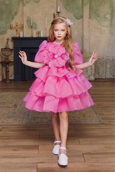 KİDY LOVE ÇİÇEKLİ TAÇLI ABİYE ELBİSE