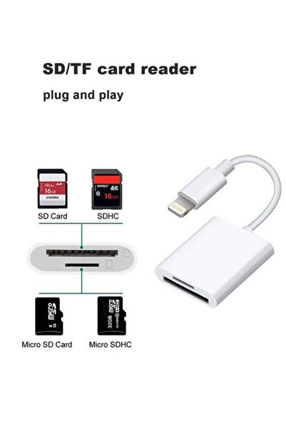 exmy Generic USB-C + iOS 2-in-1 SD & MicroSD Card Reader Cable for iPhone, iPad, Android