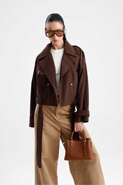 GACA COLLECTION BYBLOS Kısa Su Geçirmez Alt Bağlama Kuşaklı Trenckot