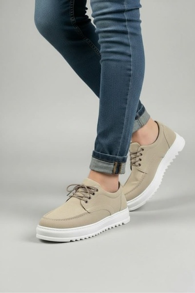 Joy Ayakkabı JY-T12x Arts Lace-up Suede Ανδρικά Αθλητικά Κλασικά Παπούτσια SBT - Κρεμ