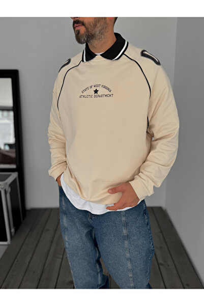 BYBASICMAN Beige 09 Embossed Sweatshirt Jj-129