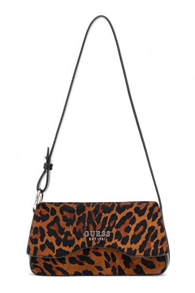 Guess Domitilla Black-Brown-Leopard Women's Shoulder Bag Hwlo7529780