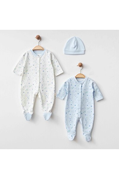 Pasillo Hospital Release Jumpsuit Newborn and 3-6 Months Blue Floral Pattern ...