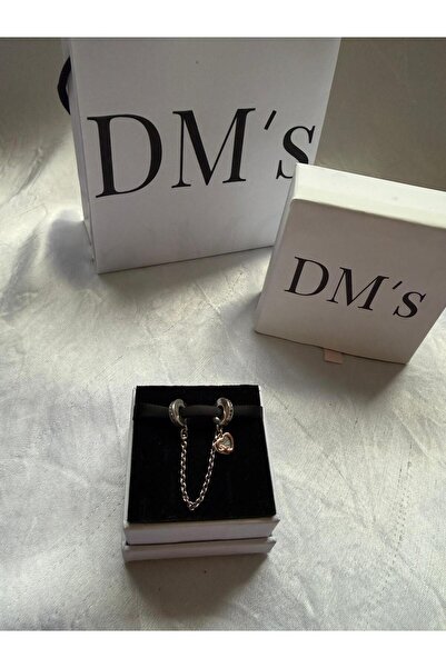 DM’s Silver Rose Detaylı Family Güvenlik Zincir Gümüş Charm’ı