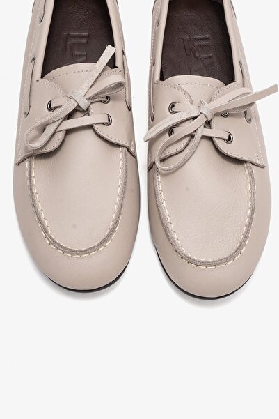 LuviShoes Γυναικεία παπούτσια Loafer SERELIS από γνήσιο δέρμα με κορδόνια