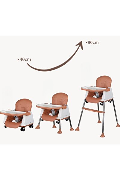 Flippy Πτυσσόμενο τραπεζοκαθίσματα 3 σε 1, Flippy, ρυθμιζόμενο, πολυλειτουργική ζώνη ασφαλείας, ρυθμιζόμενο, καφέ