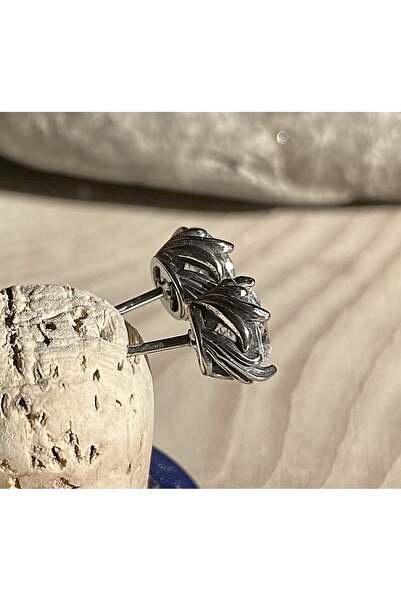 Viking White Zircon Stone Boutique S+ Quality Nail Model 316L Stainless Tarnish-Free Steel Earrings