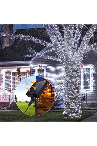 Promagg Instalație luminoasă solară 50 m cu 500 LED-uri pentru decor exterior și interior