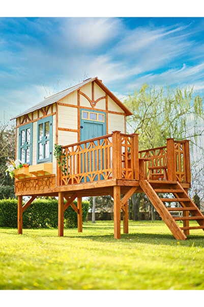 MANDU Ahşap Yerden Yüksek Ağaç Oyun Evi