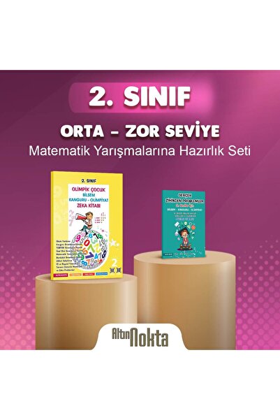 Altın Nokta Yayınevi 2. SINIF BİLSEM - KANGURU - OLİMPİYAT SETİ ORTA-ZOR
