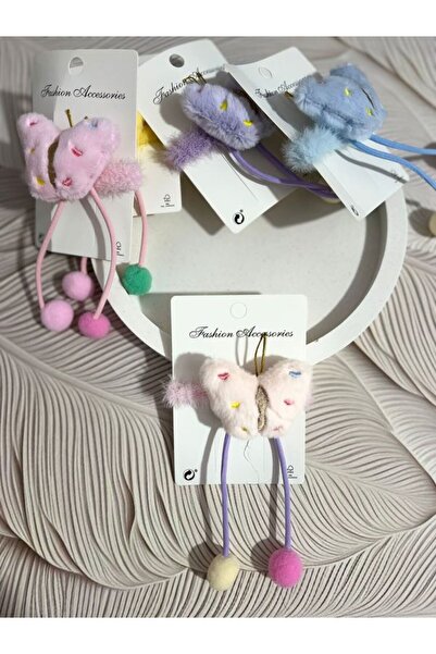 EyER Shoping Cataramă de legare din pluș cu figură de fluture albă