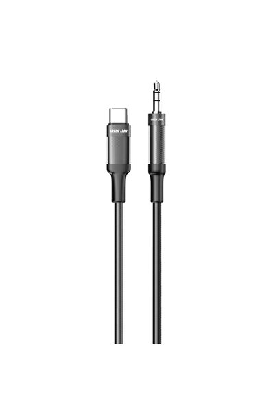 Green Lion كابل USB-C إلى AUX مضفر، بطول متر واحد، وعمر افتراضي يصل إلى 10,00...