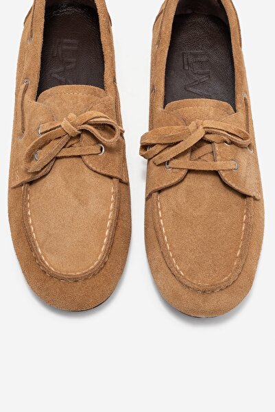 LuviShoes Γυναικεία παπούτσια Loafer SERELIS από γνήσιο δέρμα με κορδόνια