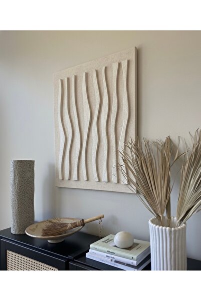Atölye Pina El Yapımı 3D Kabartmalı Dokulu Rölyef Duvar Tablosu 50x70 – 70x100 Modern Minimalist Doku Sanatı