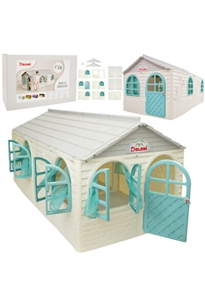 Doloni Căsuță de joacă pentru copii, Doloni, 5 ferestre, 120x256x129 cm