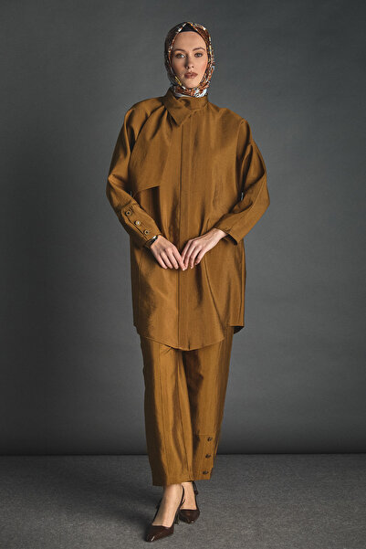 Setrms Fular Yakalı Şalvarlı İkili Takım