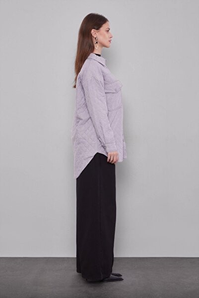 Levidor Γκρι μπουφάν με καπιτονέ σχέδιο