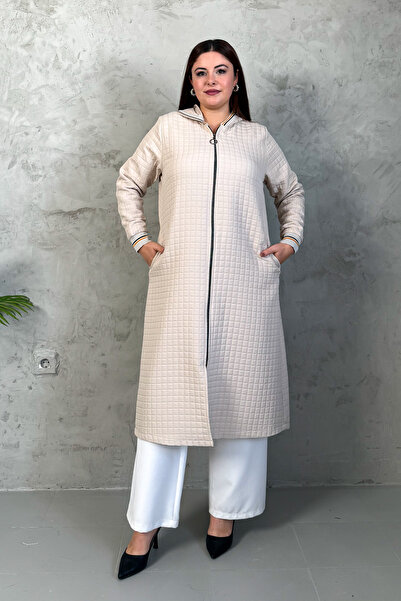 ModaPlaza Women's Quilted Zippered Cap 7547