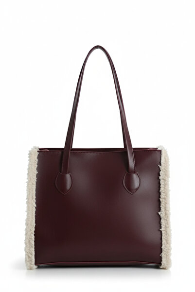 MAMIN aspect de piele Geantă de umăr de pluș