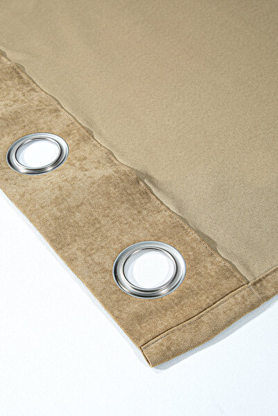 Premier Home Harmony Ringed Background Curtain Brown Brown 140X260